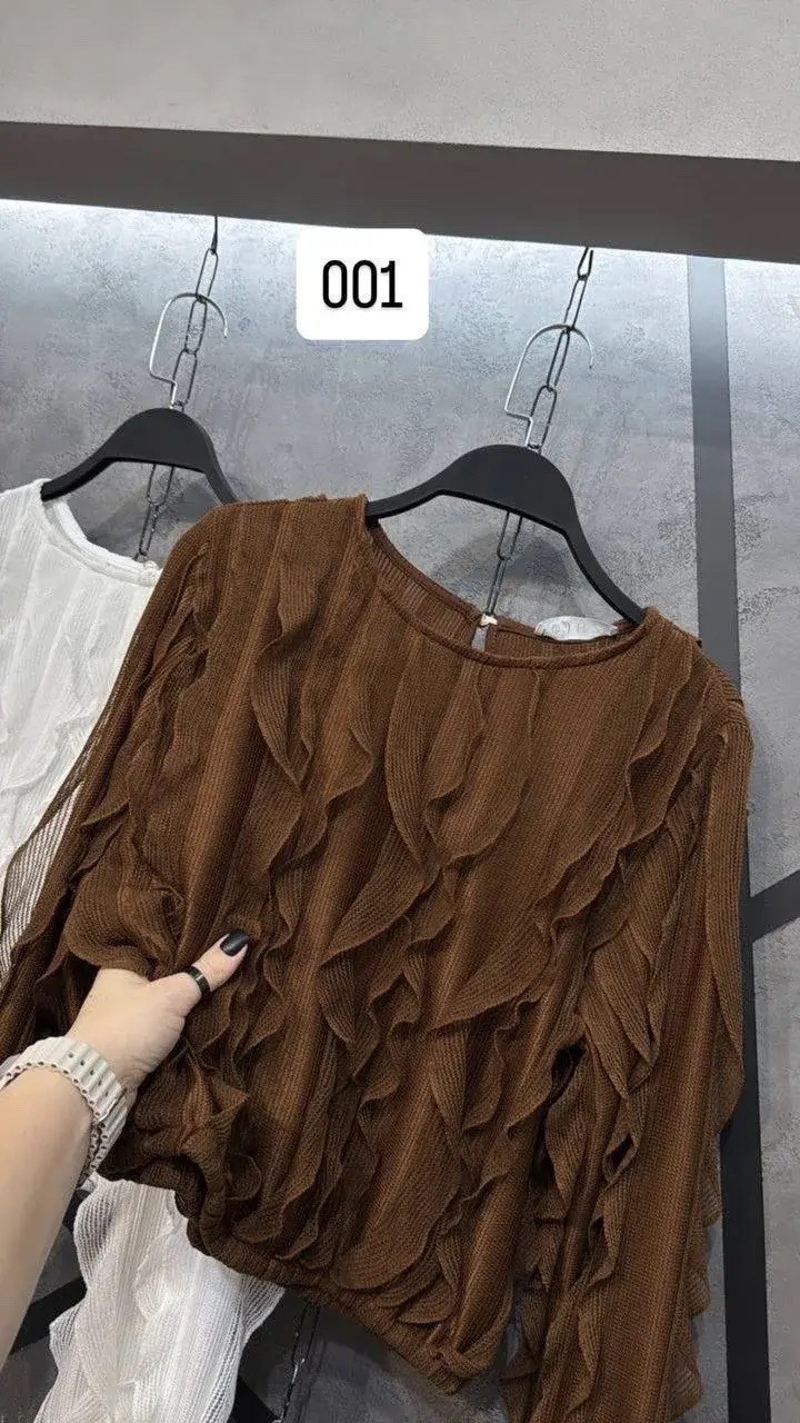 блузка с оборками,женская блузка,женская блузка с оборками,женская шифоновая блузка с длинным рукавом,женская прозрачная блузка с оборками