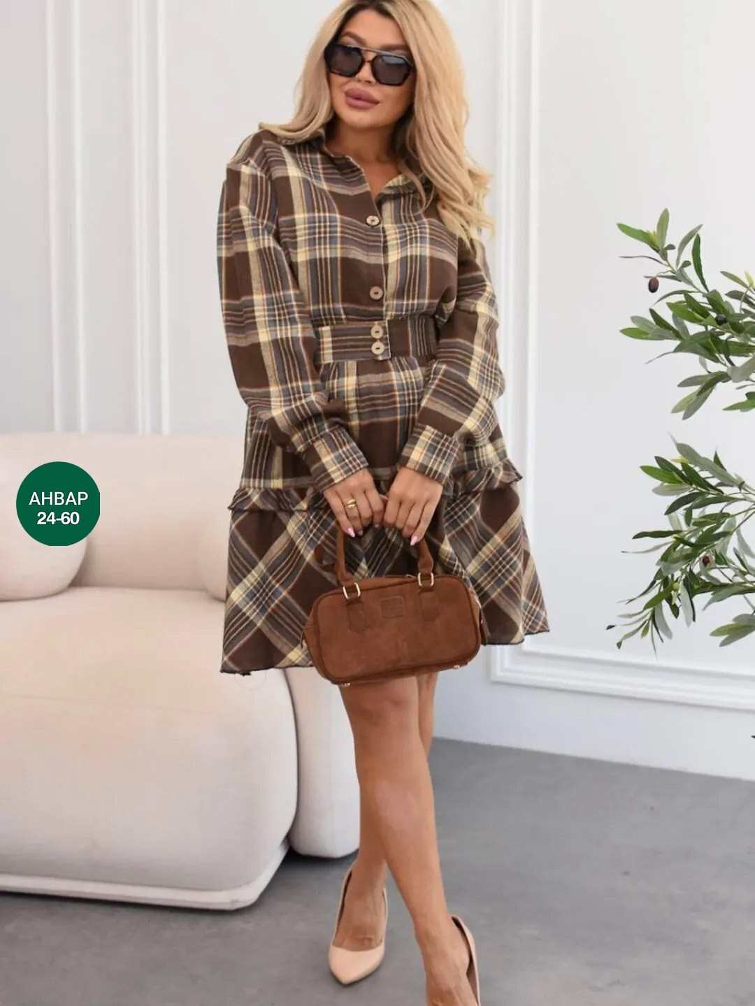 женское платье в клетку,платье в клетку,рубашка платье в клетку,платье в клетку миди,костюм в клетку