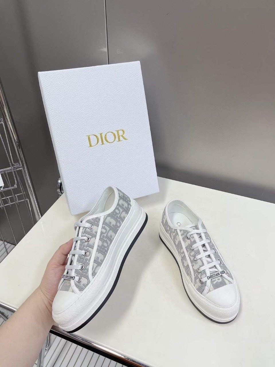 кеды диор женские,кеды dior женские,кеды диор,кеды женские dior walk'n'dior,dior женские кеды на платформе walk'n' - grey / white