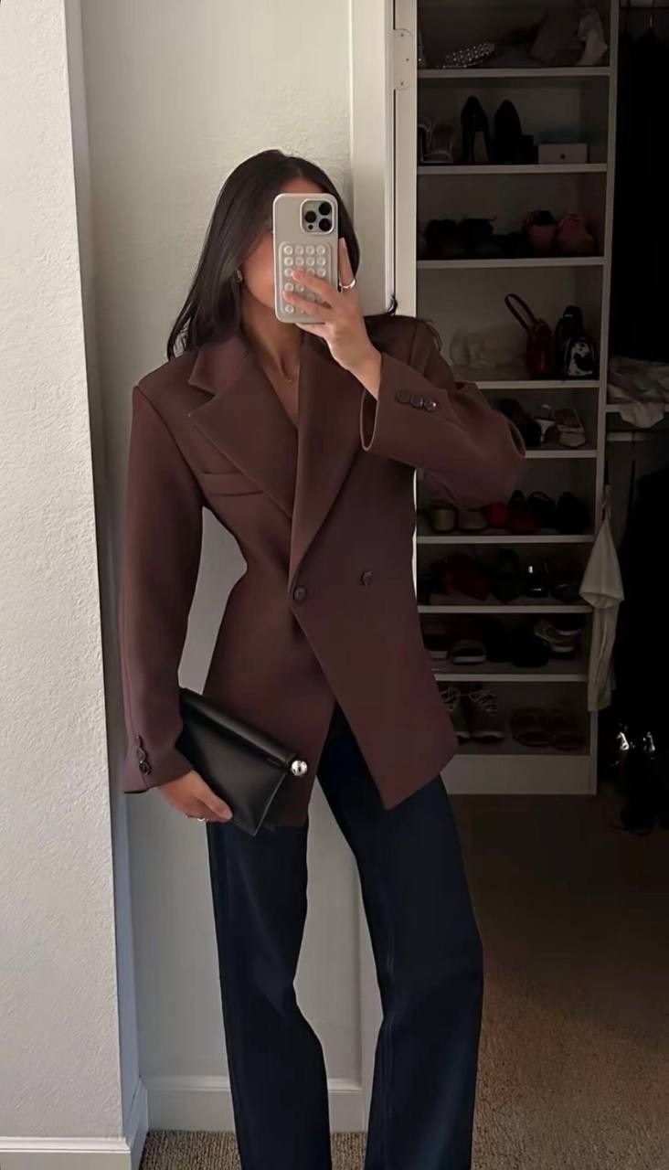 пиджак женский коричневый,пиджак женский приталенный удлиненный sade,женский элегантный блейзер,женские пиджаки,удлиненный женский пиджак