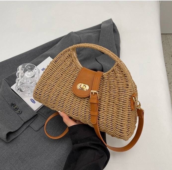женская соломенная сумка,сумка лето 2026 широкая соломенная,соломенная сумка,сумки плетеная,ручная плетеная сумка