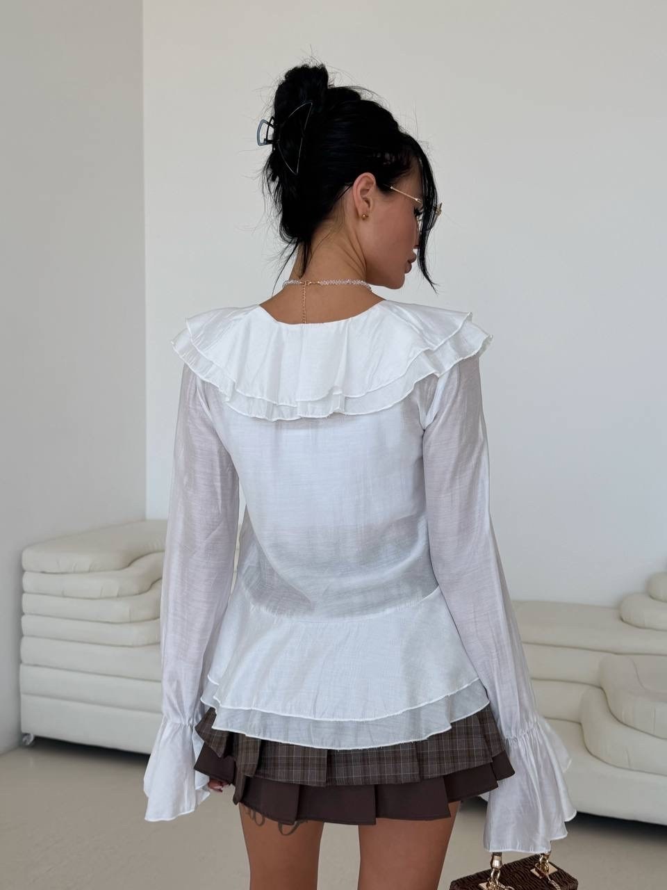 юбка стильная,блузки с рюшами,юбка с рюшами,костюм с юбкой