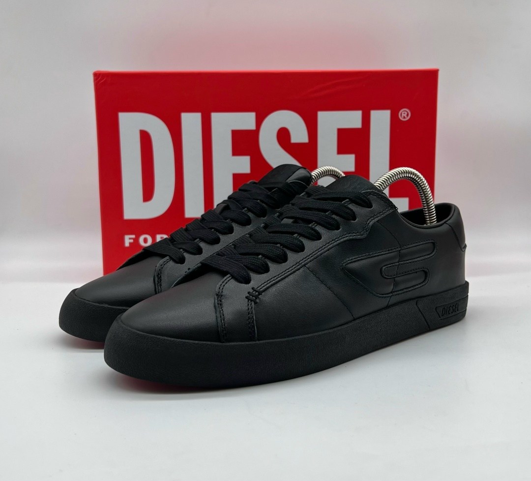 ,кроссовки diesel мужские кожаные,кеды diesel,черные кроссовки,кеды мужские