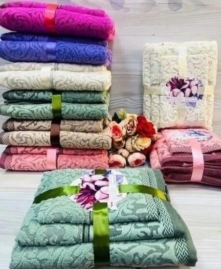 полотенца ,комплект полотенец,комплект из трех полотенец,полотенца оптом,набор полотенец
