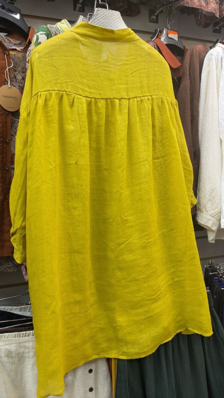 блузка ramie женская свободного покроя,льняная рубашка женская,льняная рубашка,повседневная рубашка,длинная рубашка