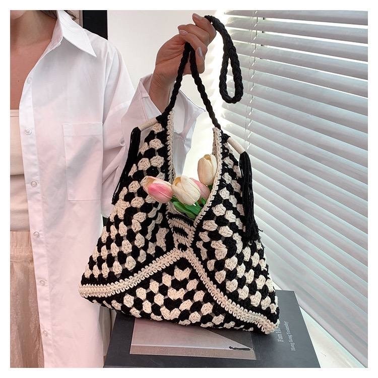 сумка пляжная плетеная,вязаная сумка,плетеная сумка,женская соломенная сумка,вязаная сумочка