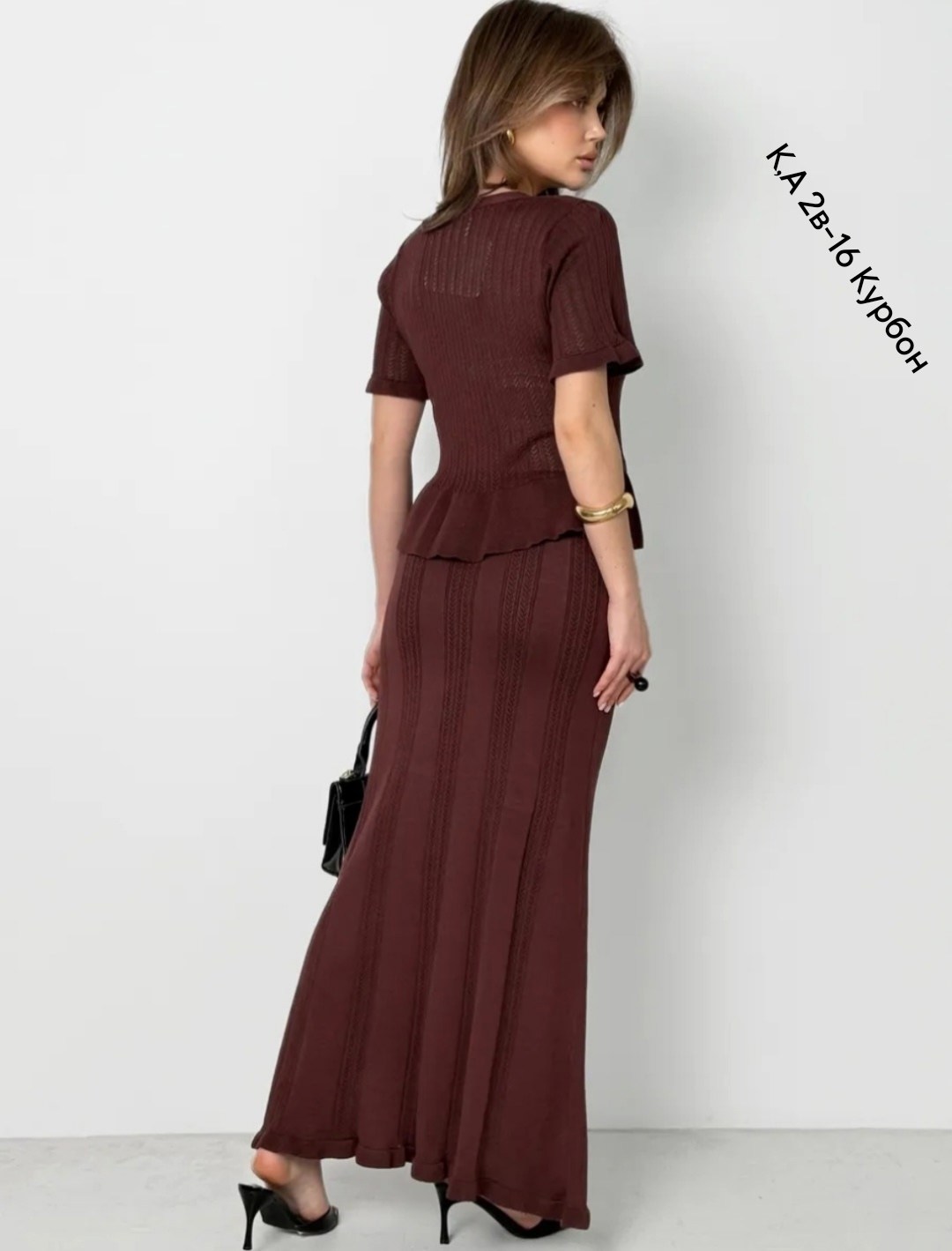 трикотажные костюмы,костюм трикотажный с юбкой,элегантные костюмы,костюм с юбкой,костюм трикотажный с юбкой макси emberens 306870854