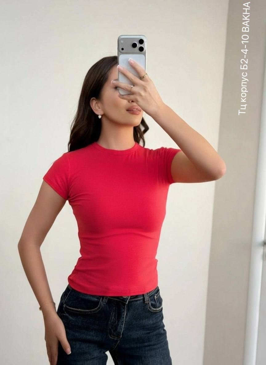 базовая женская футболка,женская футболка,женская футболка нежно-розовый,футболка облегающего кроя,женская хлопковая футболка с коротким рукавом однотонная облегающая корейская розовая для лета