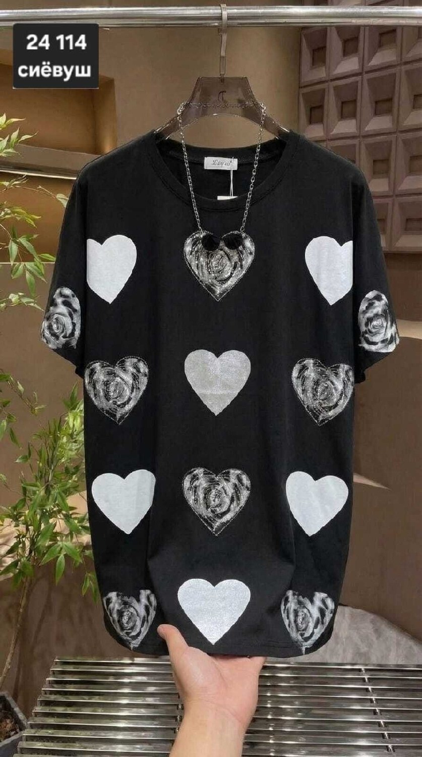 футболки женская,женская футболка оверсайз,футболки для женщин,футболки женская оверсайз с принтом,футболка оверсайз с сердцами