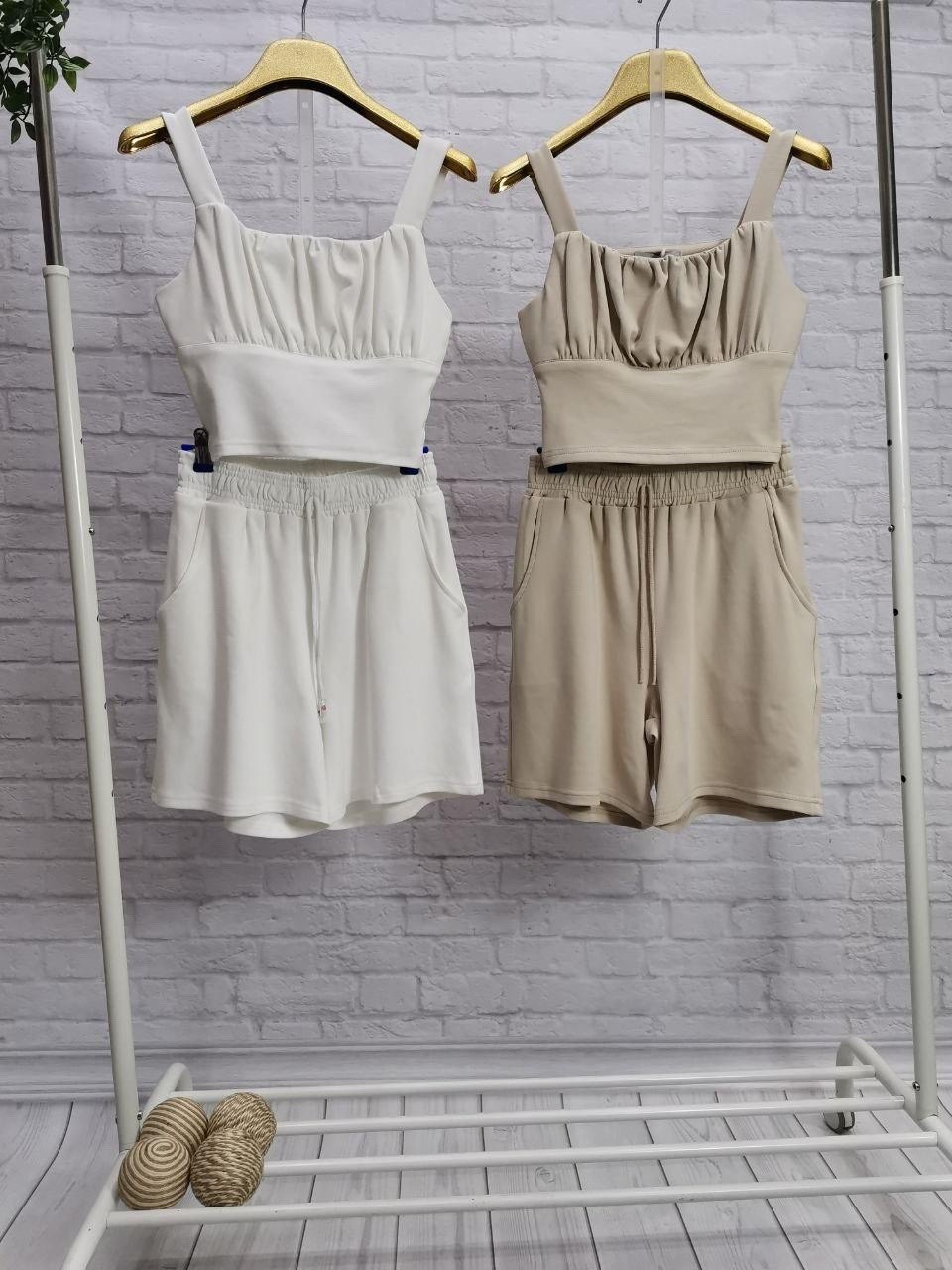 летние костюмы,костюм с шортам,женский костюм с шортами,костюм топ шорты