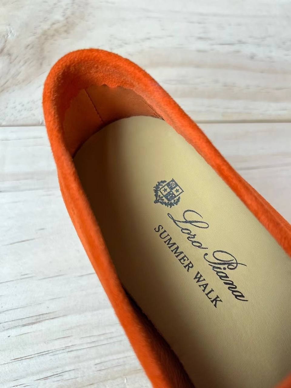 лоферы loro piana,лоферы женские loro piana,loro piana  женская лоферы оранжевые,,мокасины loro piana