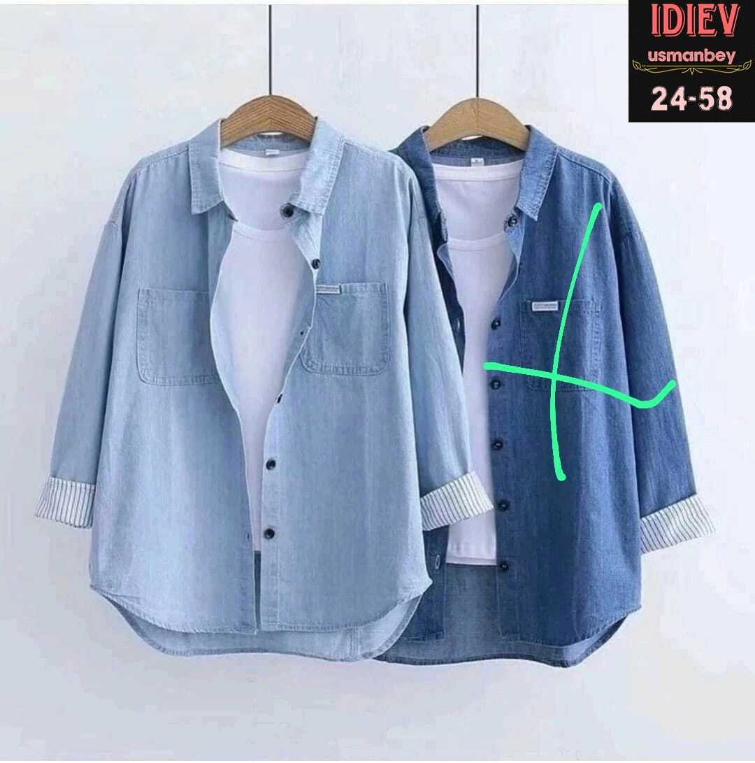 джинсовая рубашка женская 2026,женская джинсовая рубашка с длинным рукавом,рубашка женская джинсовая,рубашка повседневная джинсовая,рубашка с длинным рукавом джинсовая