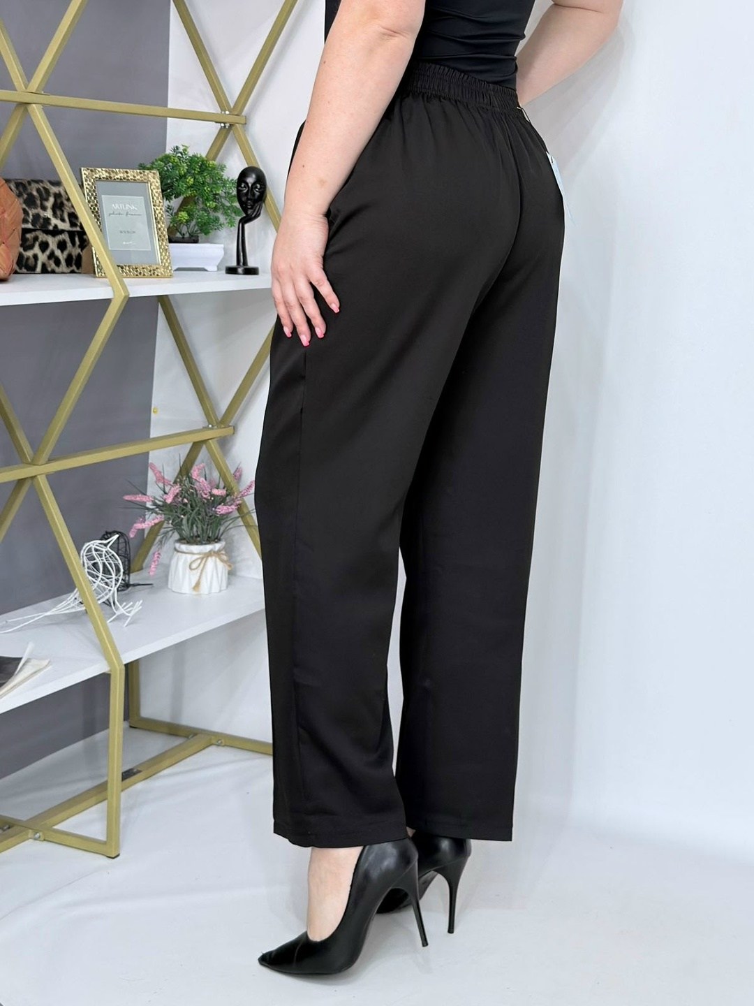 брюки anastasia mak 1270-4 черный,брюки зауженные,классические брюки,брюки классические офисные me lady 264756960,женские классические брюки