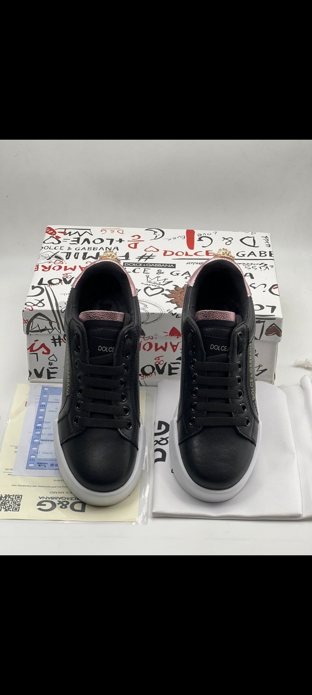 кроссовки dolce and gabbana,,кроссовки дольче габбана черные,черные женские кожаные кроссовки с логотипом portofino dolce&gabbana,мужские кроссовки дольче габбана