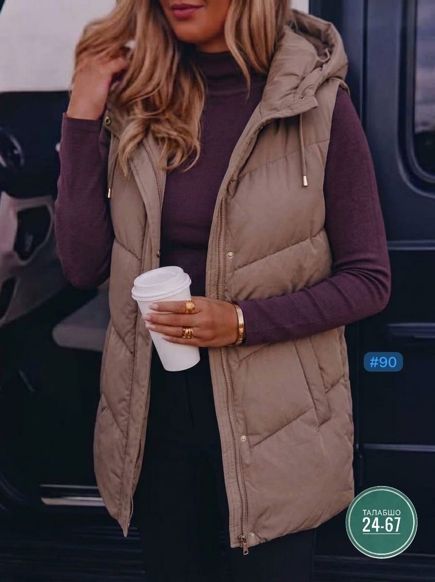 жилетка женская,женский жилет,теплый жилет,жилетка удлиненная,жилет