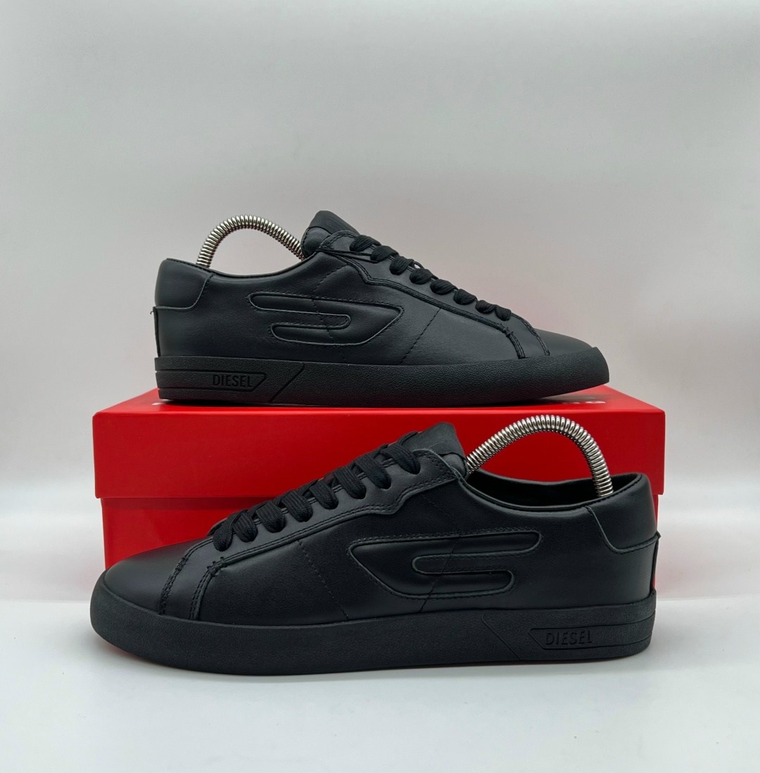 ,кроссовки diesel мужские кожаные,кеды diesel,черные кроссовки,кеды мужские