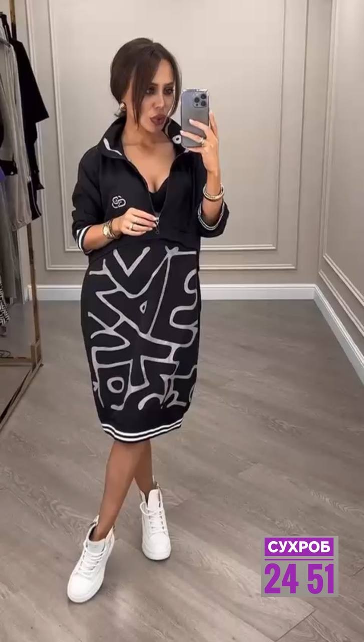 платье туника,спортивное платье женское,платье трикотажное,стильное платье,платье в стиле спортшик