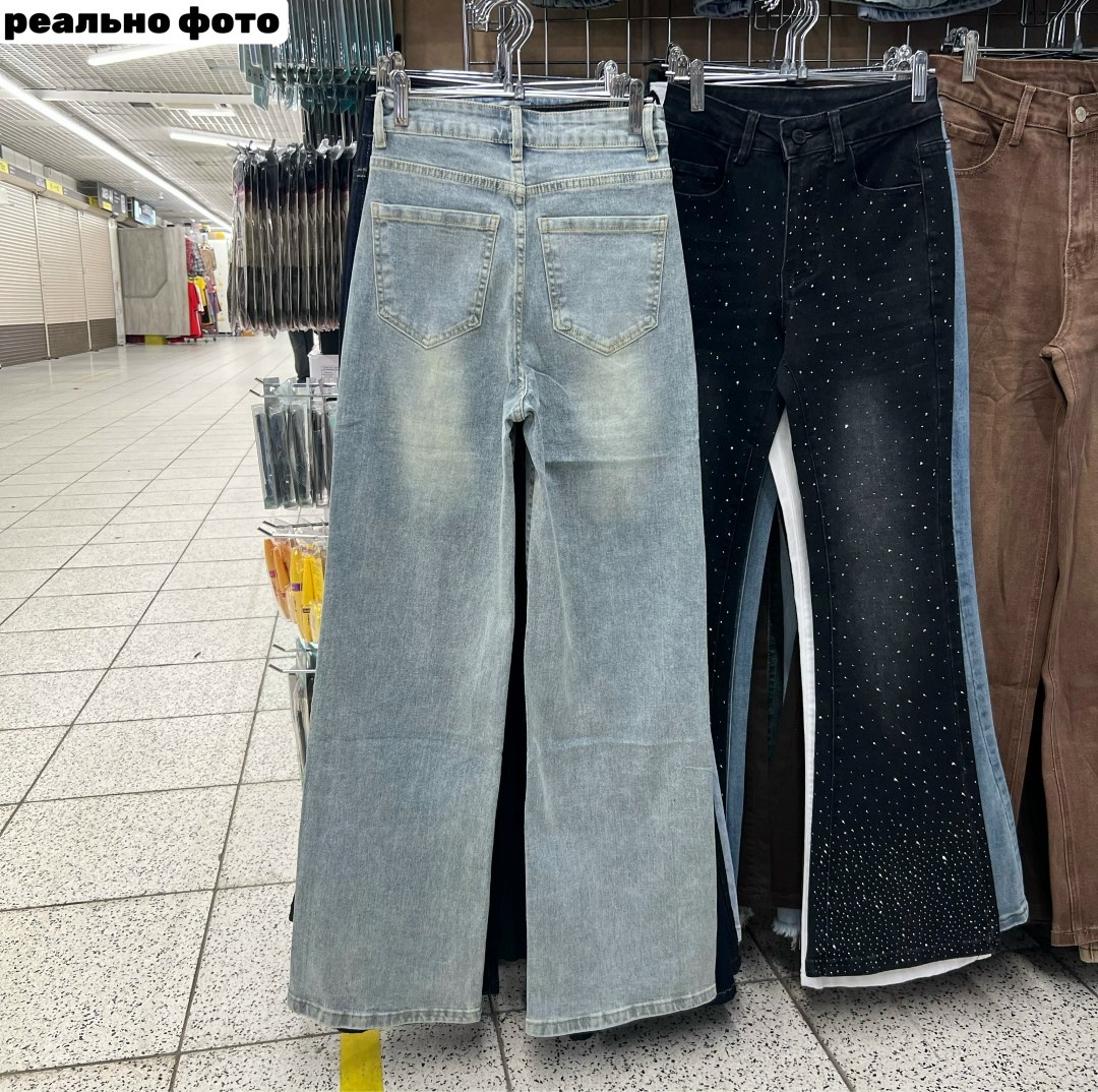 женские джинсы,джинсы,широкие джинсы,джинсы палаццо,джинсы 18206 широкие с синим карманом сзади loloblues