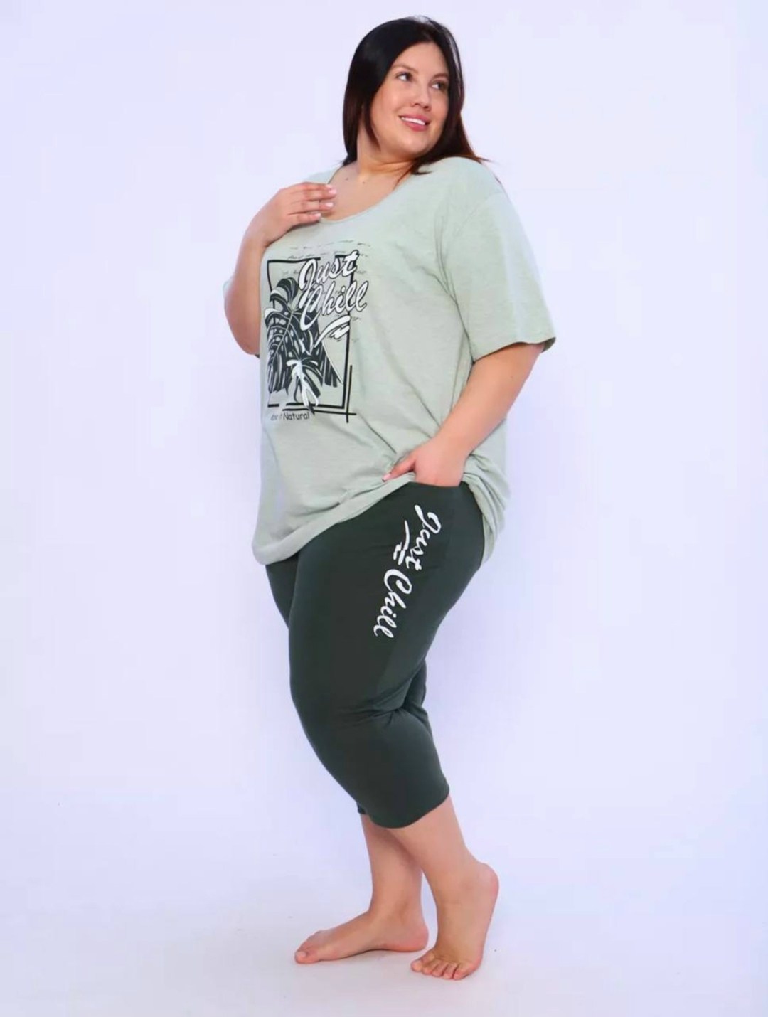 пижама с бриджами трикотажная,пижама с бриджами большие размеры,пижама с бриджами,женская пижама,пижама женская с футболкой