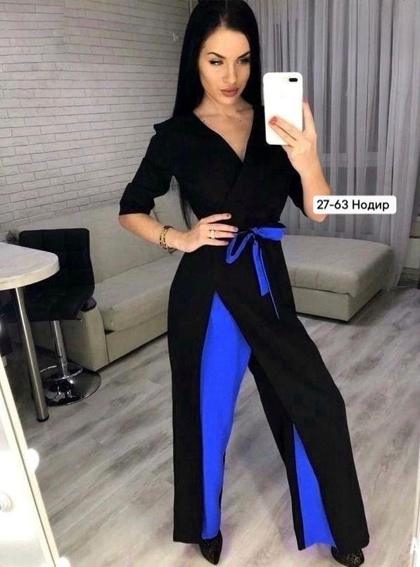 комбинезон женский вечерний,брючный комбинезон женский,комбинезон вечерний брючный bloom&be,брючный комбинезон,стильный черный комбинезон