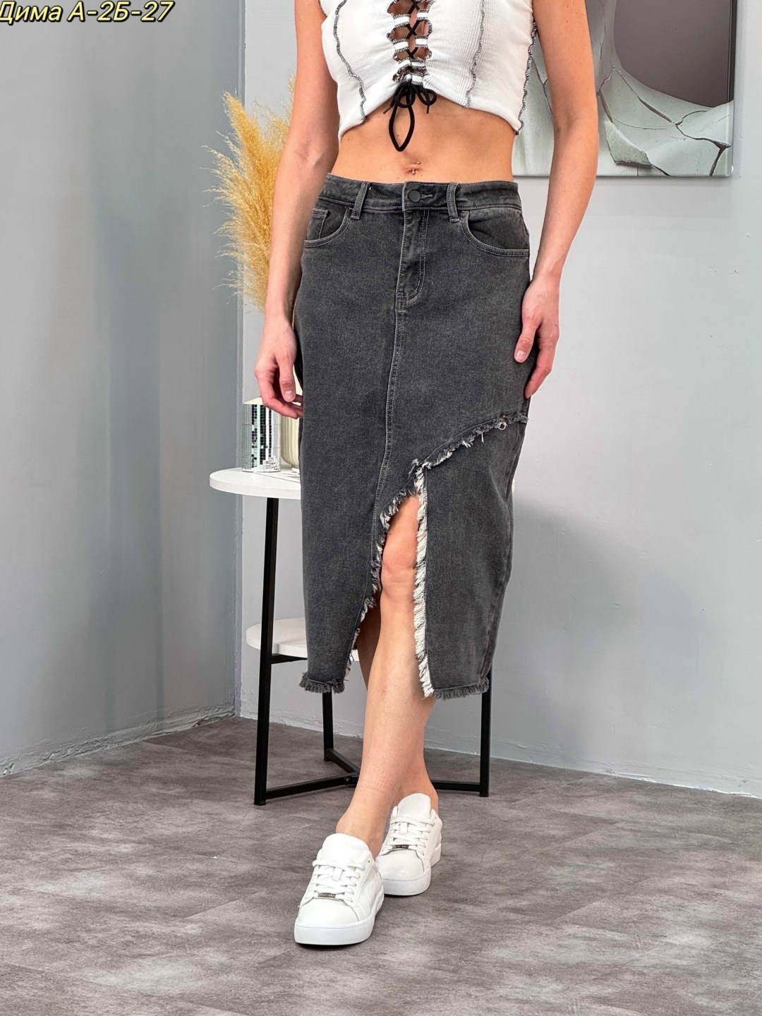 юбка миди джинсовая с разрезом спереди ниже колен,джинсовая юбка,джинсовая юбка миди,женская юбка джинсовая,юбка джинсовая миди с разрезом спереди