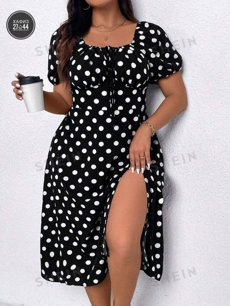 женское платье в горох,женские платья больших размеров,платье женское в горошек,платье в горошек,платье женской
