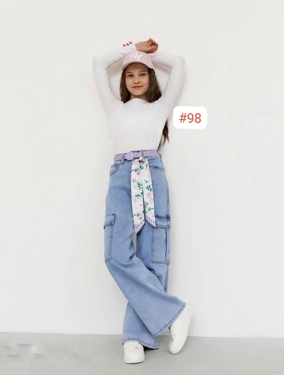 джинсы для девочки,джинсы широкие для девочек,джинсы клеш для девочек,джинсы для девочки kaftan размер 30 (98-104 см) голубые,широкие джинсы подростковые