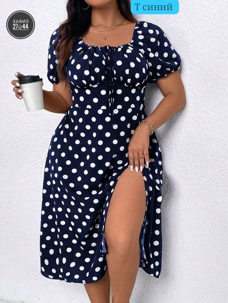 женское платье в горох,женские платья больших размеров,платье женское в горошек,платье в горошек,платье женской