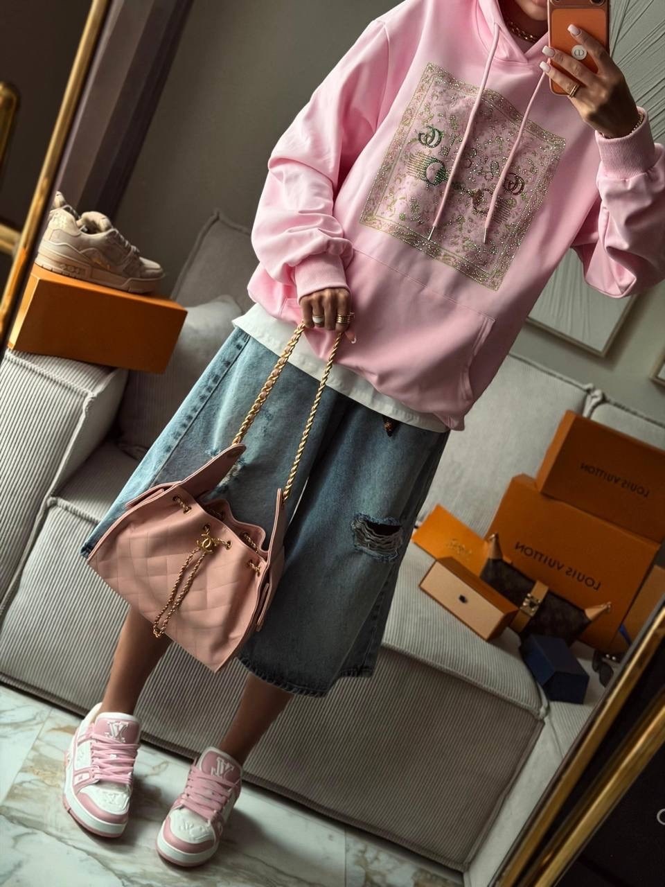 худи оверсайз,худи розовое,свитшот женская,стильное худи,толстовка