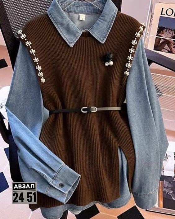 жилет с рубашкой,вязаные жилеты женские,свитер жилет,женская жилетка,рубашка с жилеткой женская