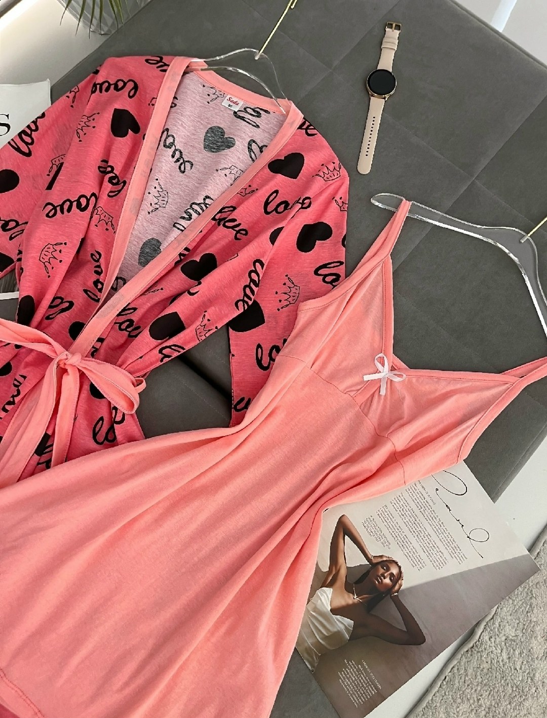 комплект ночная сорочка и халат,халат и сорочка комплект,халат с сорочкой комплект домашний,комплект халат,комплект пижама