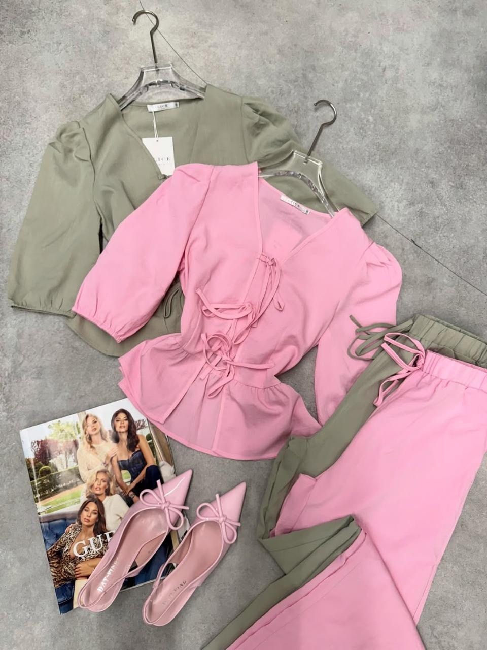 костюм женский тройка,женский костюм,блуза с завязками,одежда модная
