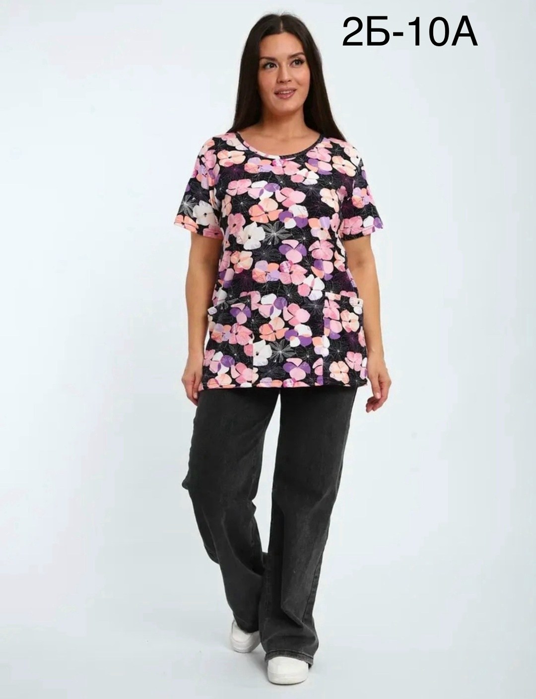 костюм трикотажный,женская туника,костюм женский,костюм с брюками,костюм домашний с брюками modellini 1755