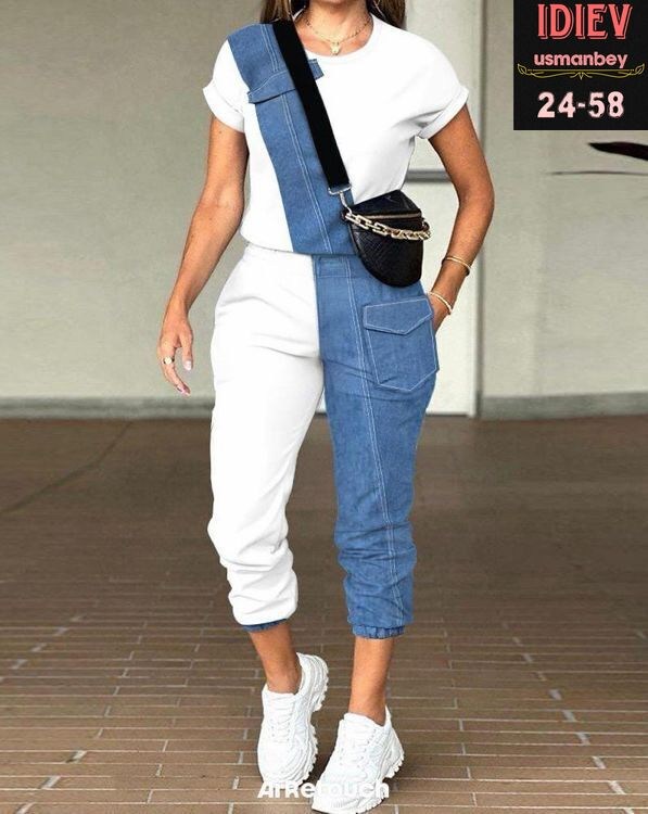 женский джинсовый комбинезон,джинсовые комбинезоны,женские комбинезоны,женский джинсовый костюм,женский джинсовый костюм в стиле пэчворк