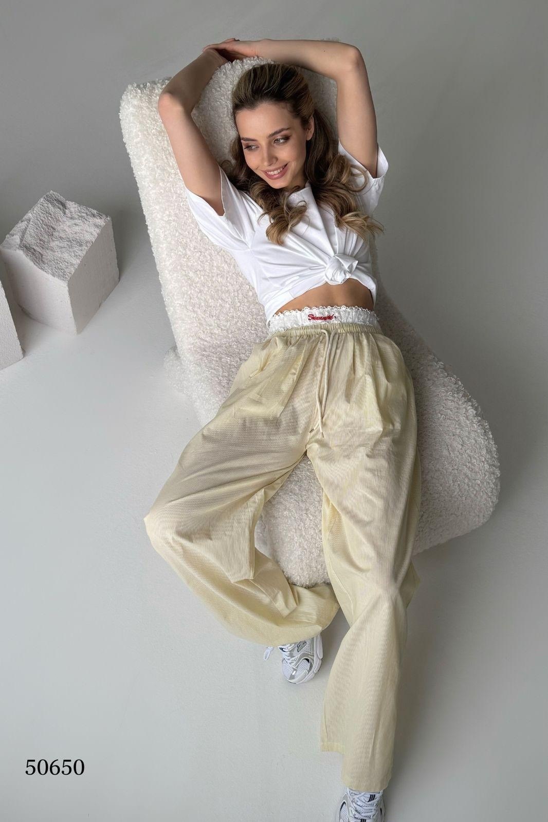 брюки палаццо из муслина,брюки широкие,повседневные брюки,брюки голубой,брюки палаццо