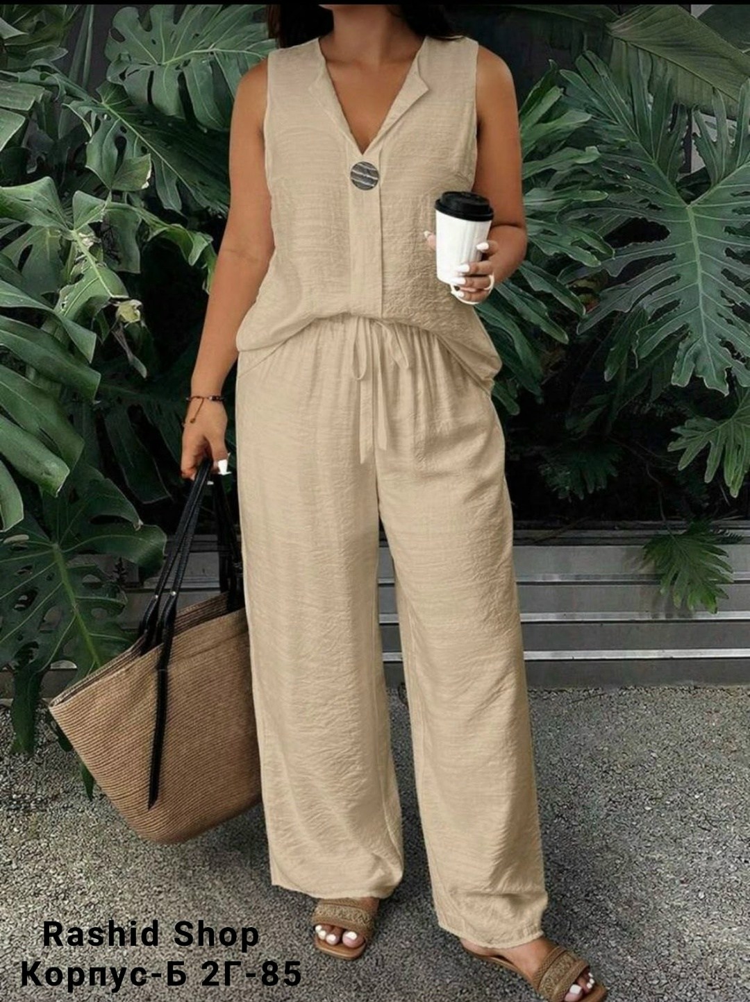 костюм летний женский топ с брюками liwaxa,костюм с брюками,летний брючный костюм,женский костюм с брюками,женские брючные костюмы