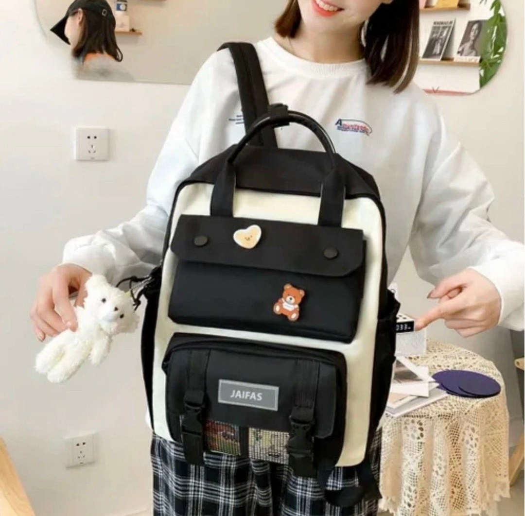 рюкзак korea look набор для девочек школьный,рюкзак школьный для подростков набор 4 в 1,школьные рюкзаки,комплект с рюкзаком школьный,портфель для подростков