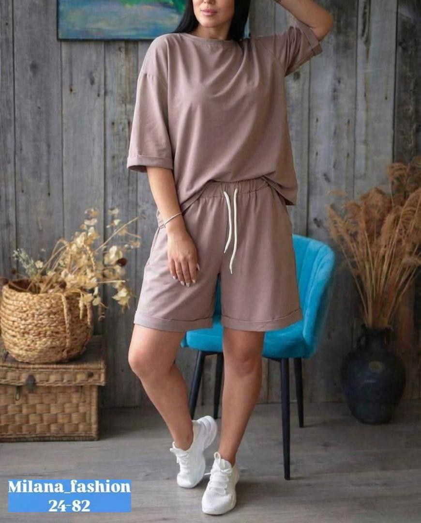 женский костюм с шортами,костюм двойка женский с шортами,трикотажные костюмы,костюм шорты и футболка женская оверсайз,костюм женский с шортами летний