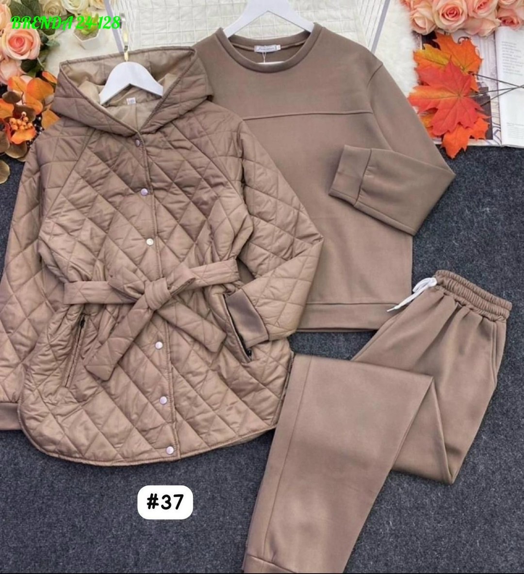 cпортивный костюм женский на флисе,костюм спортивный тройка с длинным стеганым пальто cubi shop,костюм спортивный тройка с длинным стеганым пальто,костюм тройка с курткой,костюм женский тройка