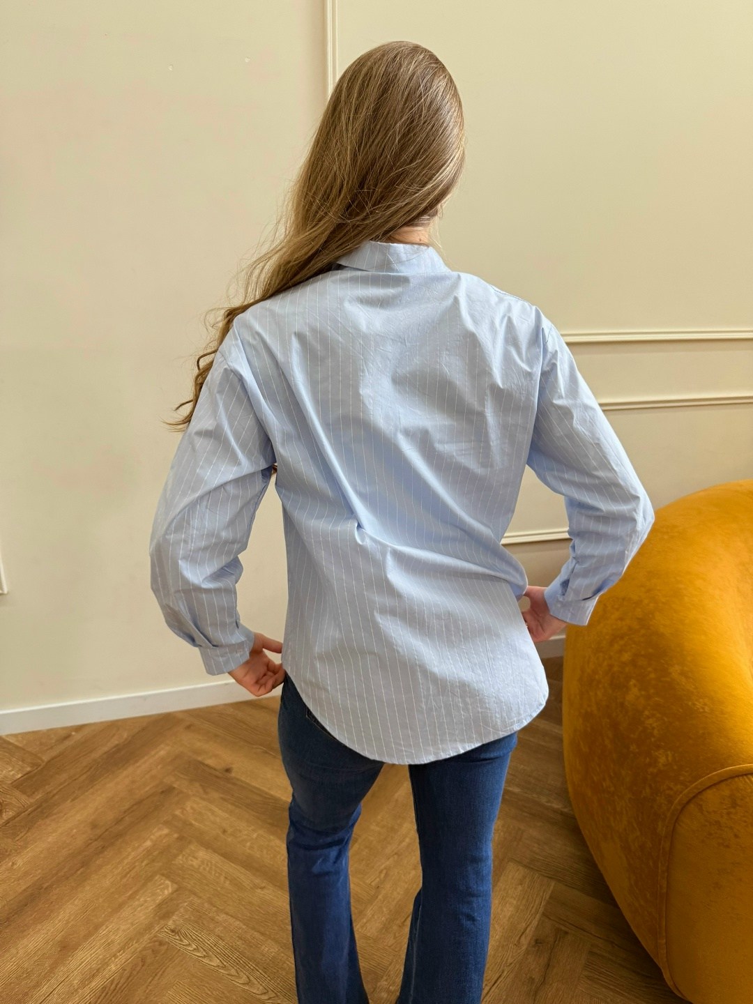 рубашка женская,рубашка в полоску,рубашка женская оверсайз,женская рубашка в полоску,женская хлопковая объемная голубая рубашка оверсайз в полоску