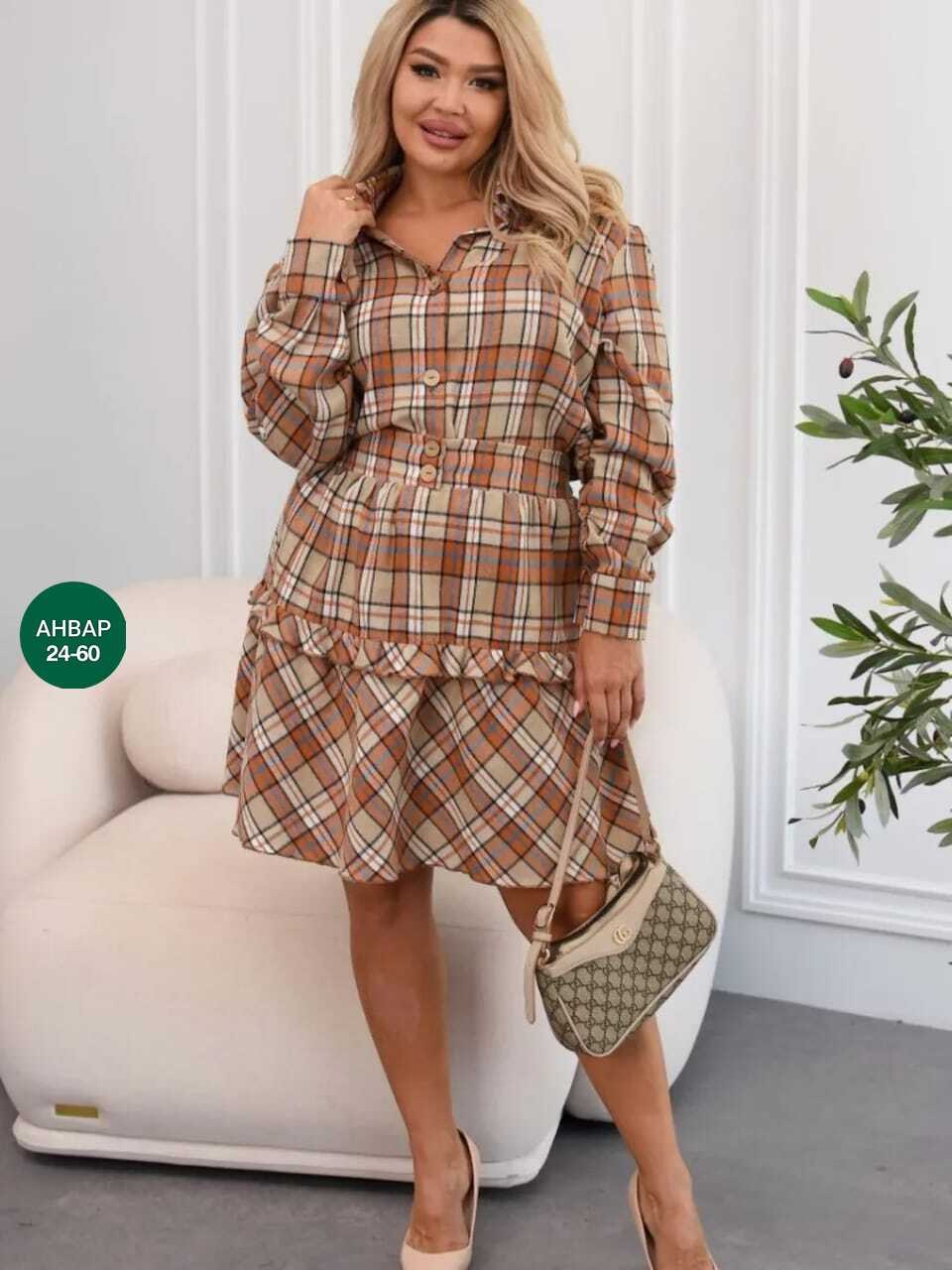 женское платье в клетку,платье в клетку,рубашка платье в клетку,платье в клетку миди,костюм в клетку