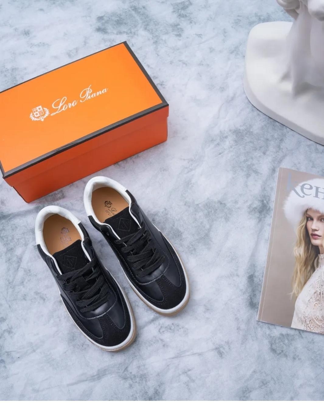 ,женские кроссовки из замши loro piana черные,женские кроссовки из кожи loro piana черные,кеды loro piana,брендовые кроссовки