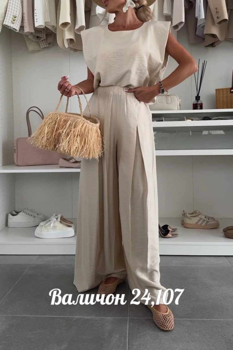 комбинезон повседневный,костюм летний женский,женские широкие брюки,костюм повседневный,костюм с брюками
