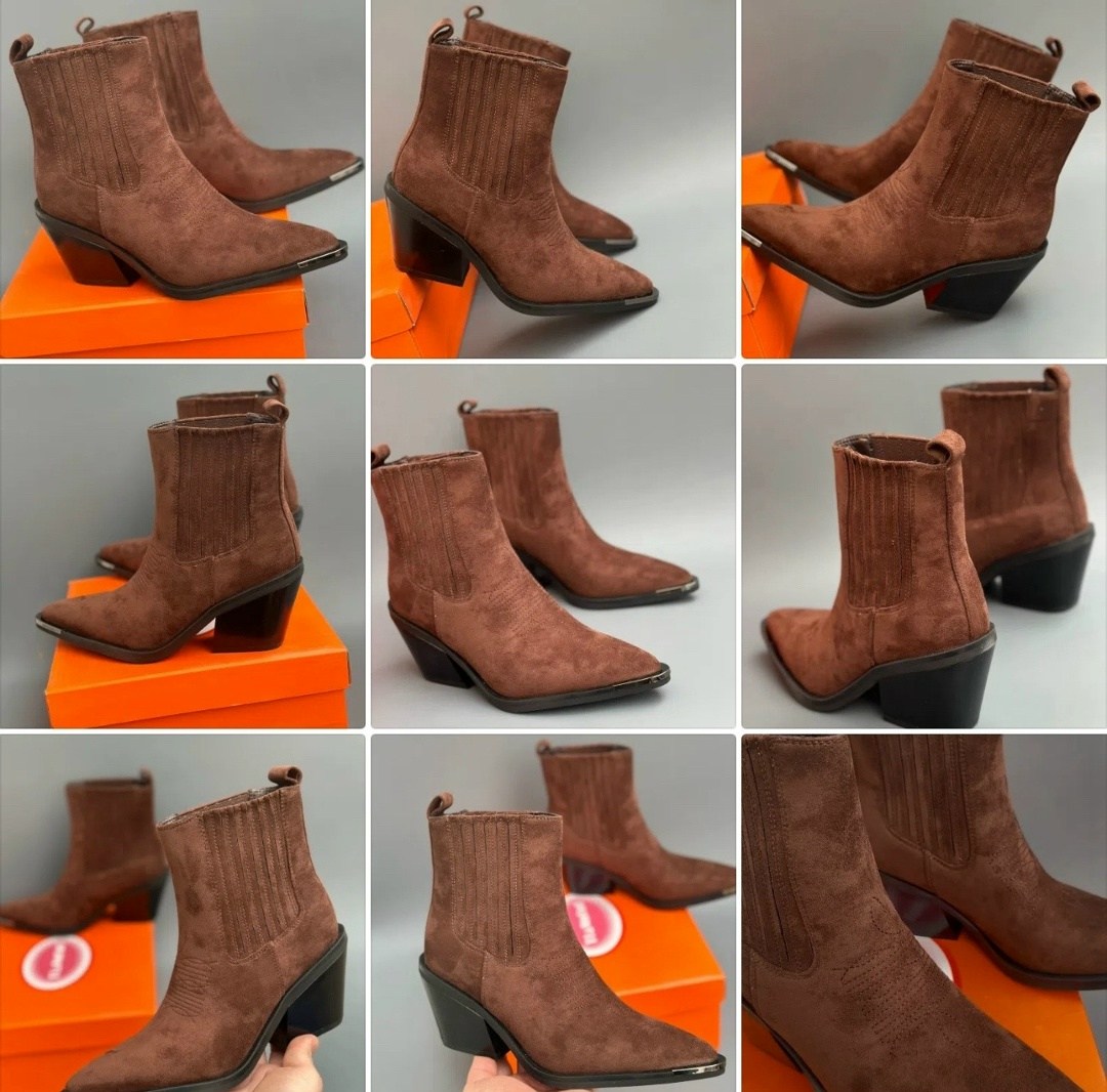 ,ковбойские ботильоны женские,женские ботильоны в ковбойском стиле,замшевые ботинки,женские замшевые ботильоны в ковбойском стиле