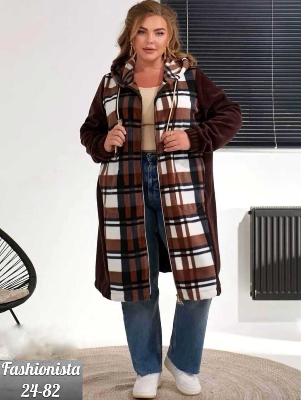 кардиган в клетку,пальто комбинированное,женский кардиган больших размеров,кардиган теплый женский,пальто в клетку