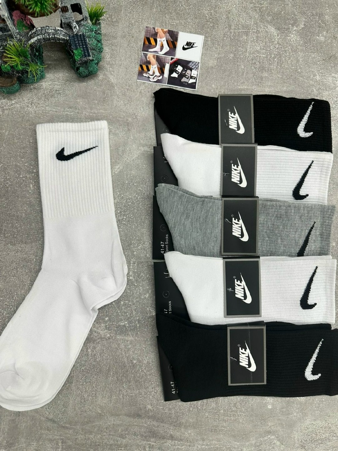 носки nike спортивные высокие набор 5 пар,мужские носки,носки nike высокие,носки высокие nike набор мужских носков,носки спортивные мужские