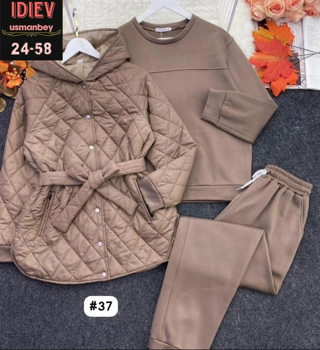 костюм из флиса с начесом плащевка размер 50 52 54 56 58,куртка-жатка,костюм теплый на флисе,костюм женский на флисе,костюм тройка с курткой