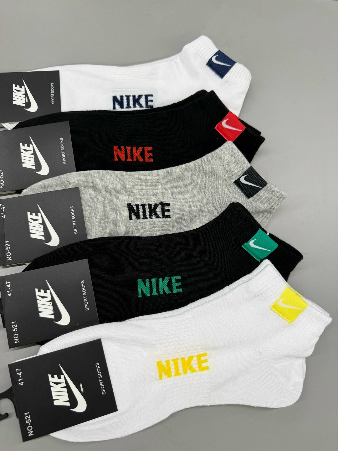 носки средние хлопковые набор 5 пар nike,комплект носков nike,носки короткие спортивные набор,носки мужские 10 пар nike,носки короткие спортивные набор 10 пар