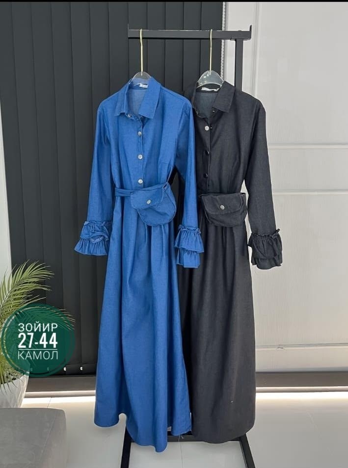 женское джинсовое платье,платье из джинсовой ткани,джинсовая платье,джинсовое платье с длинными рукавами,платья