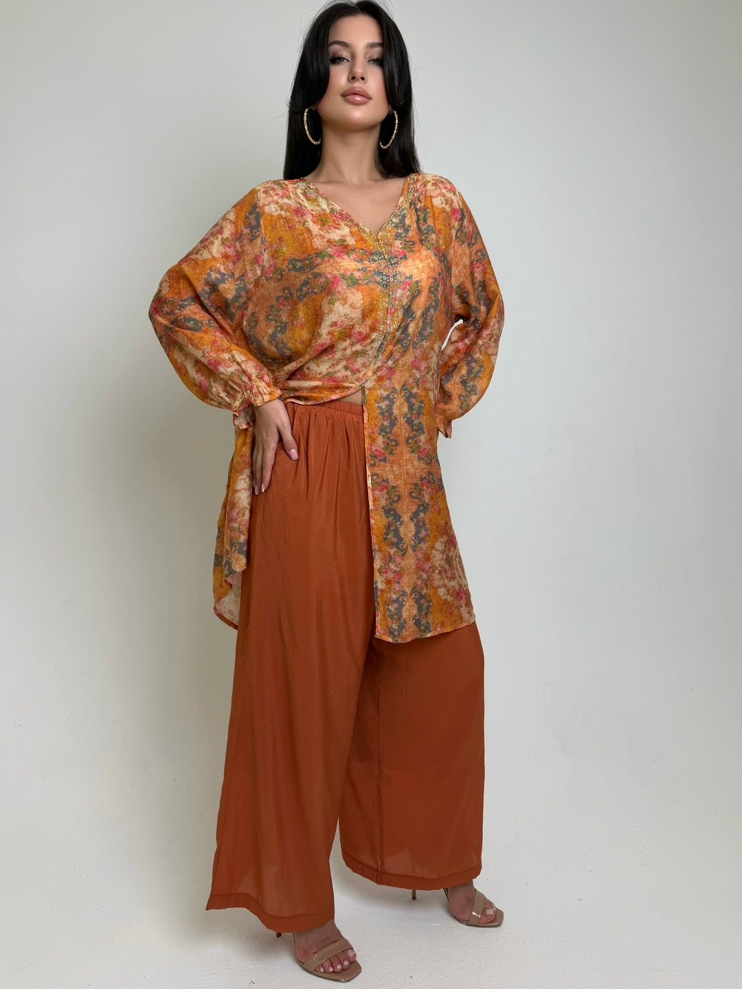 костюм с брюками,брючный комплект,костюм брючный женский,шифоновые брюки,женский костюм с брюками